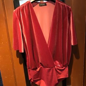 Zara velvet bodysuit